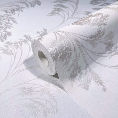 product image for Feather Shrub Wallpaper in White/Pearl from the Olio Collection 3