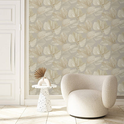 product image for Tropical Foliage Wallpaper in Yellow/Beige 57