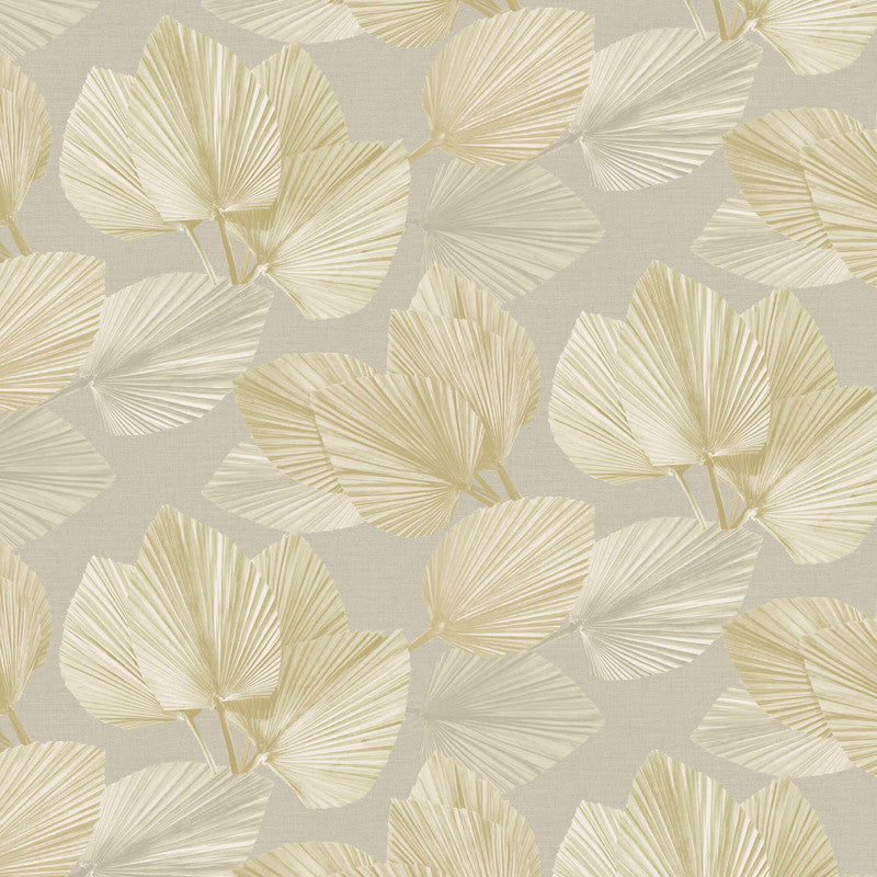 media image for Tropical Foliage Wallpaper in Yellow/Beige 229