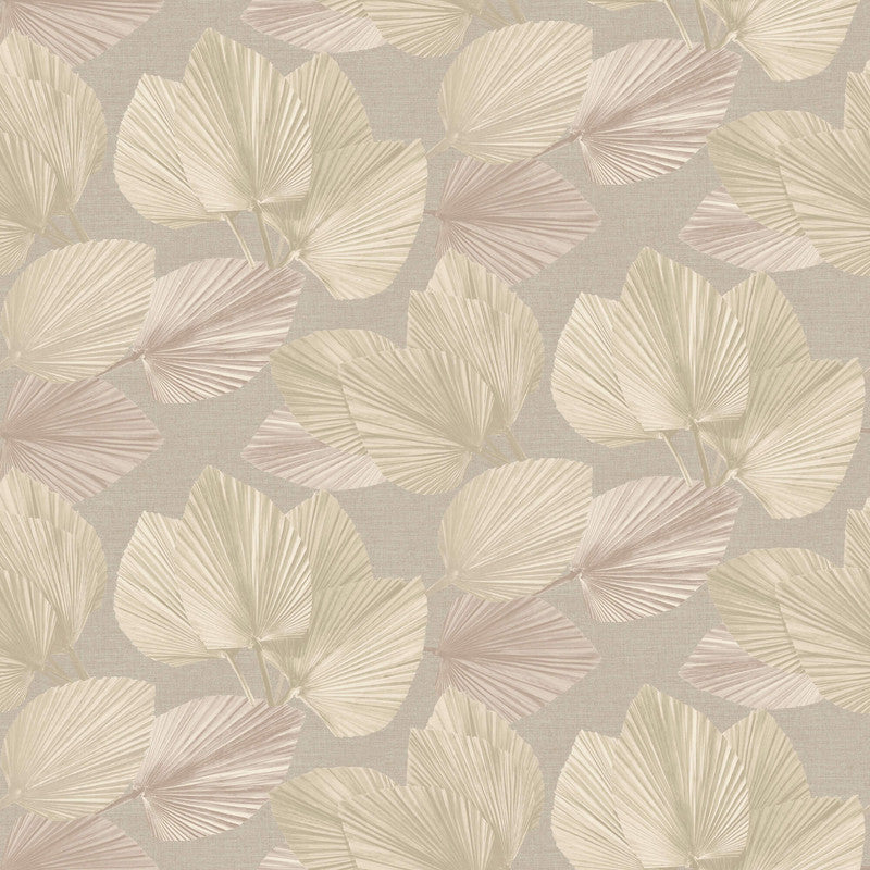 media image for Tropical Foliage Wallpaper in Pink/Beige 284