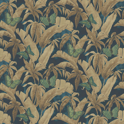 product image for Butterflies & Foliage Wallpaper in Deep Indigo 84