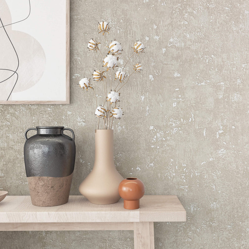 media image for Matte Texture Fleck Wallpaper in Beige from the Olio Collection 272