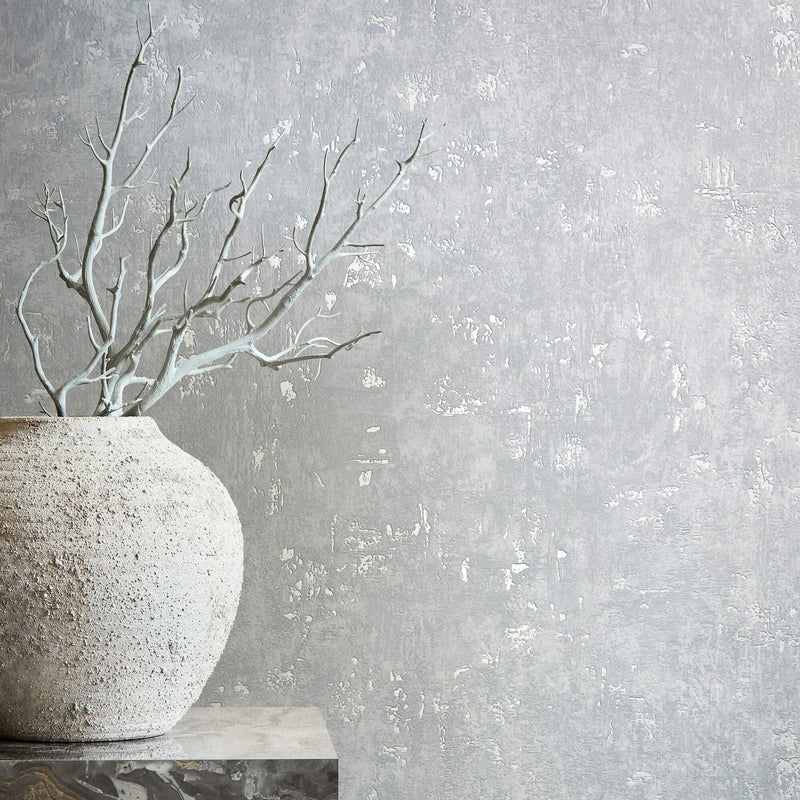 media image for Matte Texture Fleck Wallpaper in Grey from the Olio Collection 260