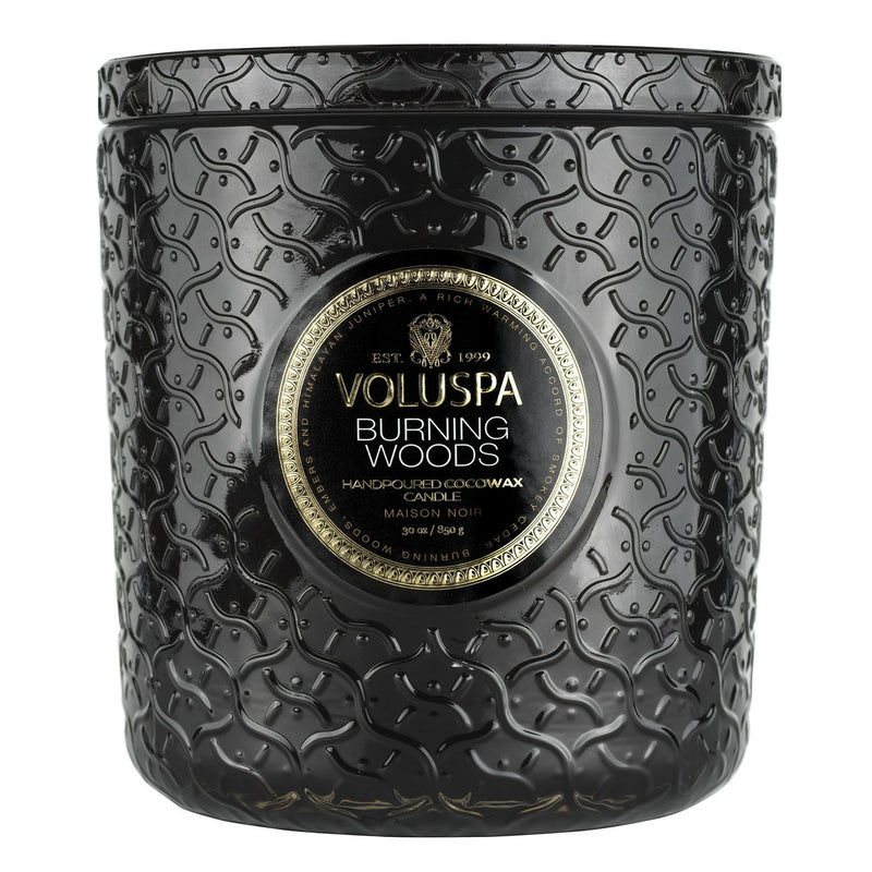 media image for burning woods 30oz luxe candle 1 271