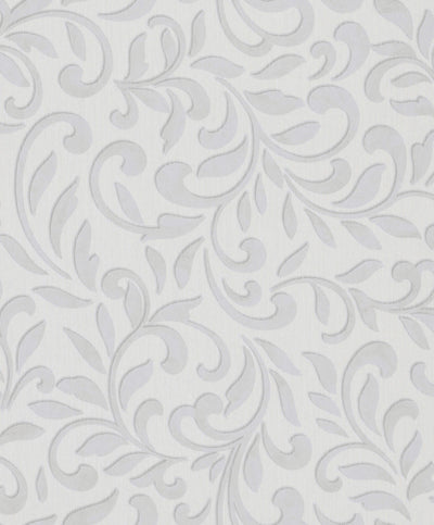 product image of Royal Damask Wallpaper in White/Pearl from the Olio Collection 557