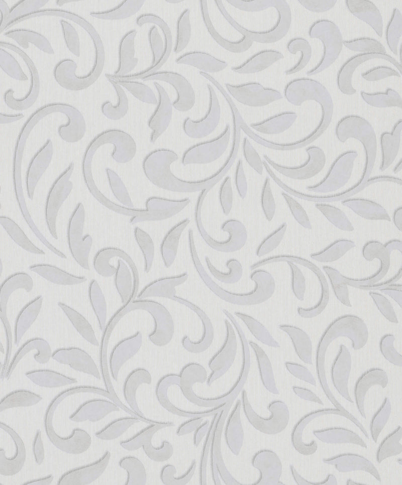 media image for Royal Damask Wallpaper in White/Pearl from the Olio Collection 290