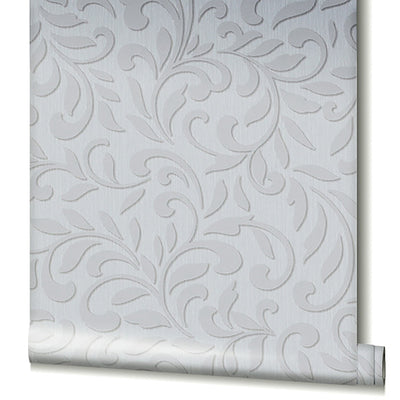 product image for Royal Damask Wallpaper in Grey/Pearl from the Olio Collection 52