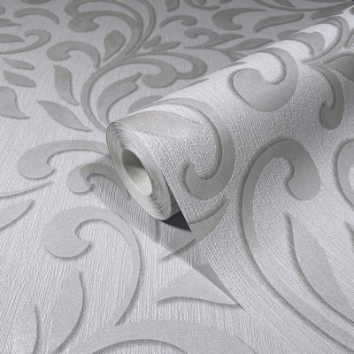 product image for Royal Damask Wallpaper in Grey/Pearl from the Olio Collection 28