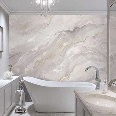 product image for Marble Pearlescent Wall Mural in Soft Mauve 80