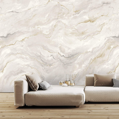 product image for Marble Pearlescent Wall Mural in Warm Greige 25