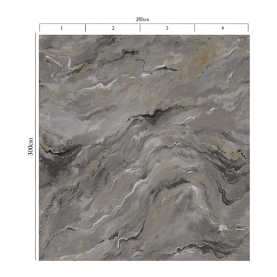 product image for Marble Pearlescent Wall Mural in Charcoal 74