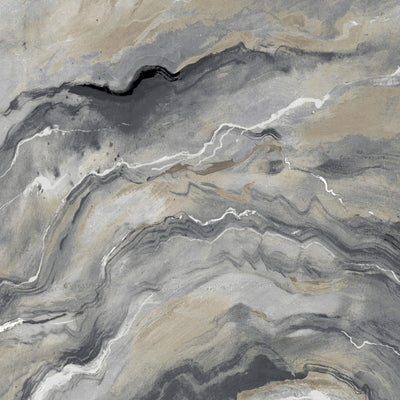 product image for Marble Pearlescent Wall Mural in Charcoal 61