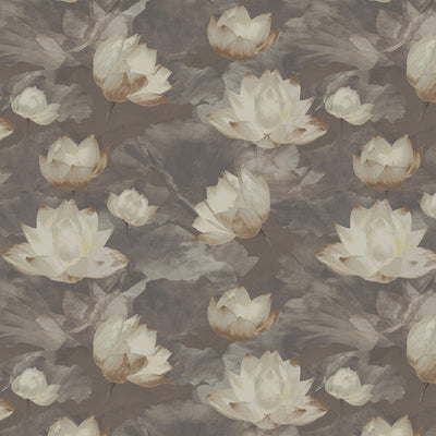 product image for Beaded Floral Wallpaper in Silver/Espresso 49