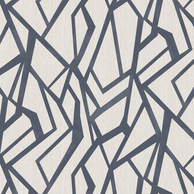 product image for Geometric Raised Ink Wallpaper in Navy 3