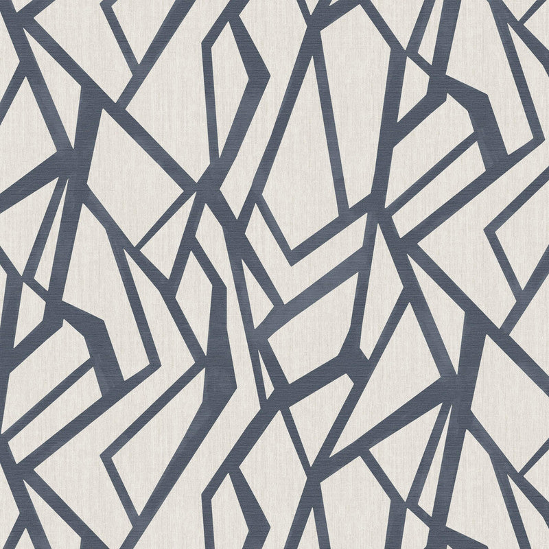 media image for Geometric Raised Ink Wallpaper in Navy 266