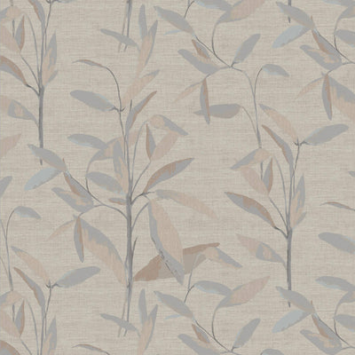 product image for Foliage Minimalist Wallpaper in Greige/Blush 83