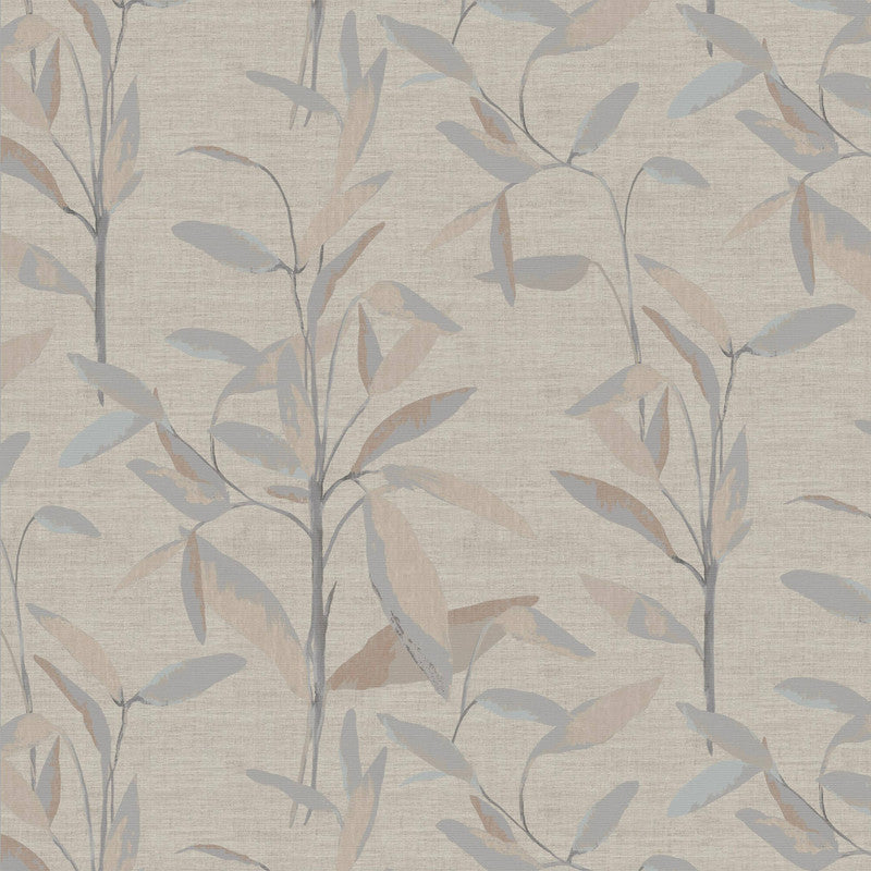 media image for Foliage Minimalist Wallpaper in Greige/Blush 240