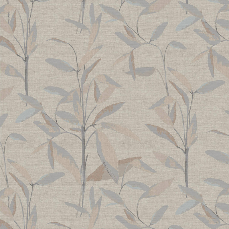 media image for Foliage Minimalist Wallpaper in Greige/Blush 23