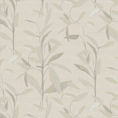 product image of Foliage Minimalist Wallpaper in White/Pale Green 534
