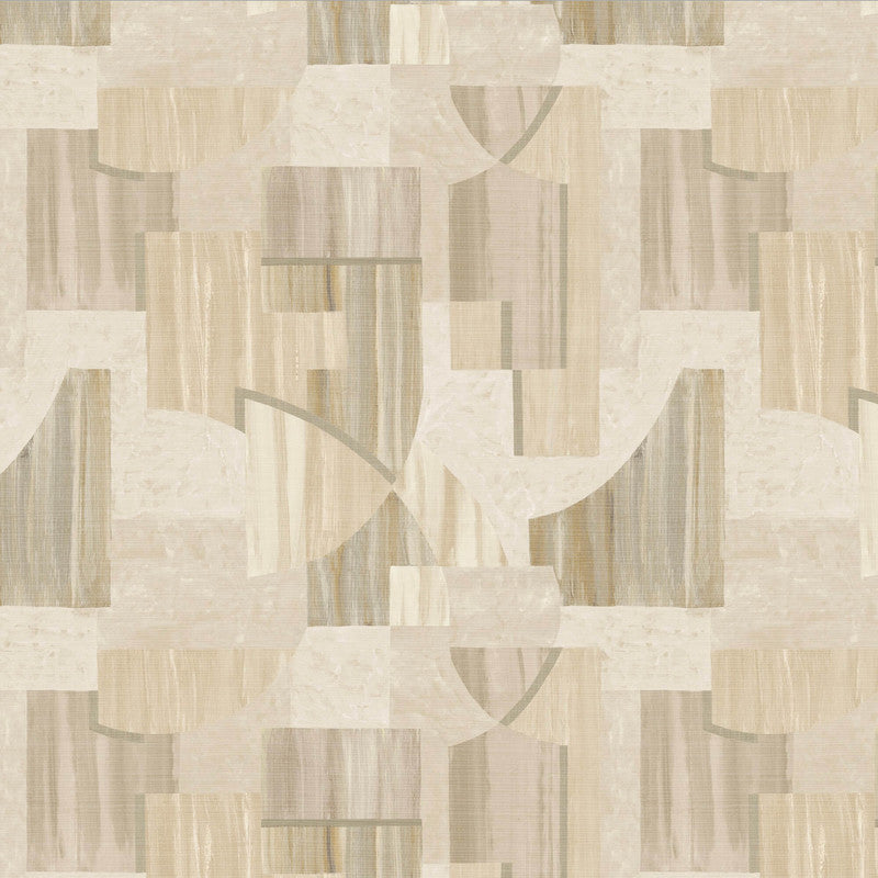 media image for Geo Art Deco Wallpaper in Beige/Peach 252