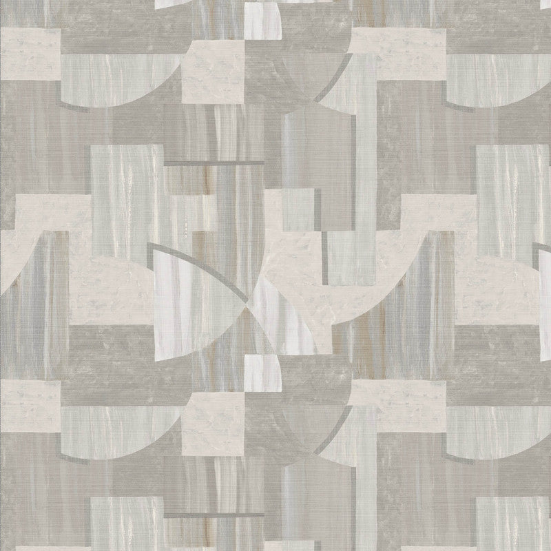 media image for Geo Art Deco Wallpaper in Cool Grey/Mauve 260