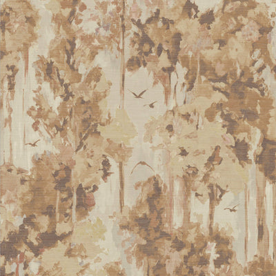 product image of Watercolor Foliage Wall Mural in Terracotta/Cream 585