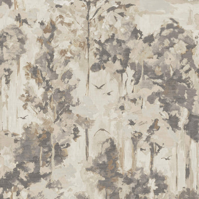 product image for Watercolor Foliage Wall Mural in Beige/Brown 51