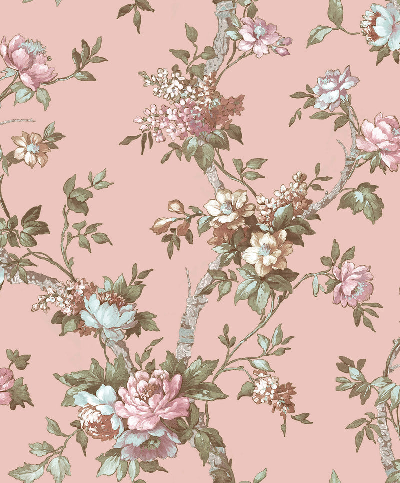 media image for Ramo Edra Pink Wallpaper from Cottage Chic Collection by Galerie Wallcoverings 293