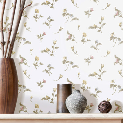 product image for Bocciolo Blu Beige Wallpaper from Cottage Chic Collection by Galerie Wallcoverings 28