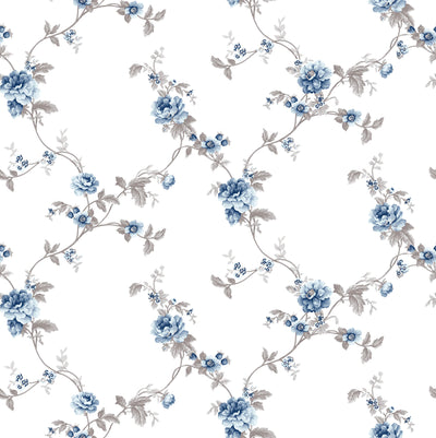 product image of Ramage Medio Edra Blue Wallpaper from Cottage Chic Collection by Galerie Wallcoverings 547