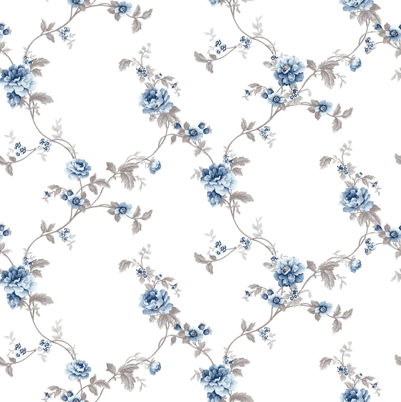 media image for Ramage Medio Edra Blue Wallpaper from Cottage Chic Collection by Galerie Wallcoverings 240