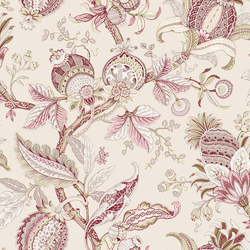 media image for Jacobino Edra Red Wallpaper from Cottage Chic Collection by Galerie Wallcoverings 237