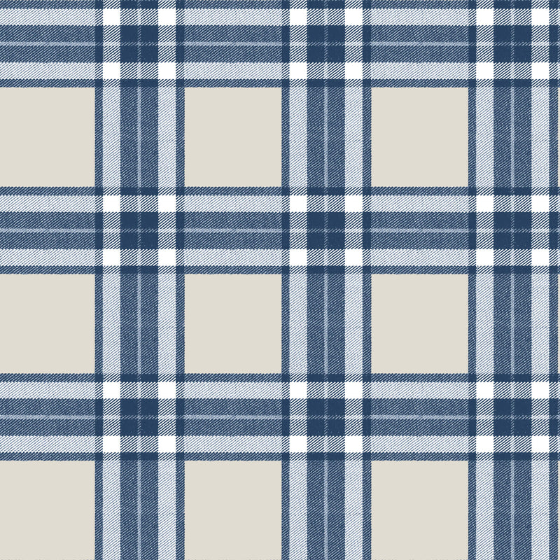 media image for Tartan Blue Wallpaper from Cottage Chic Collection by Galerie Wallcoverings 212