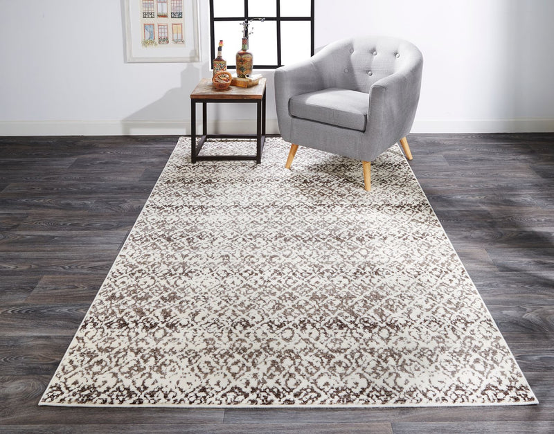 media image for Nahele Cream and Brown Rug by BD Fine Roomscene Image 1 215