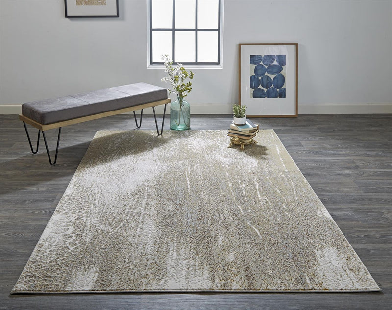 media image for Tripoli Ivory and Gold Rug by BD Fine Roomscene Image 1 239