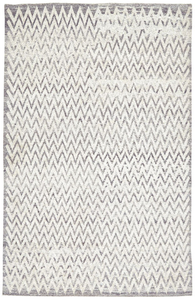 product image of Ainsley Hand Knotted Gray and Ivory Rug by BD Fine Flatshot Image 1 557