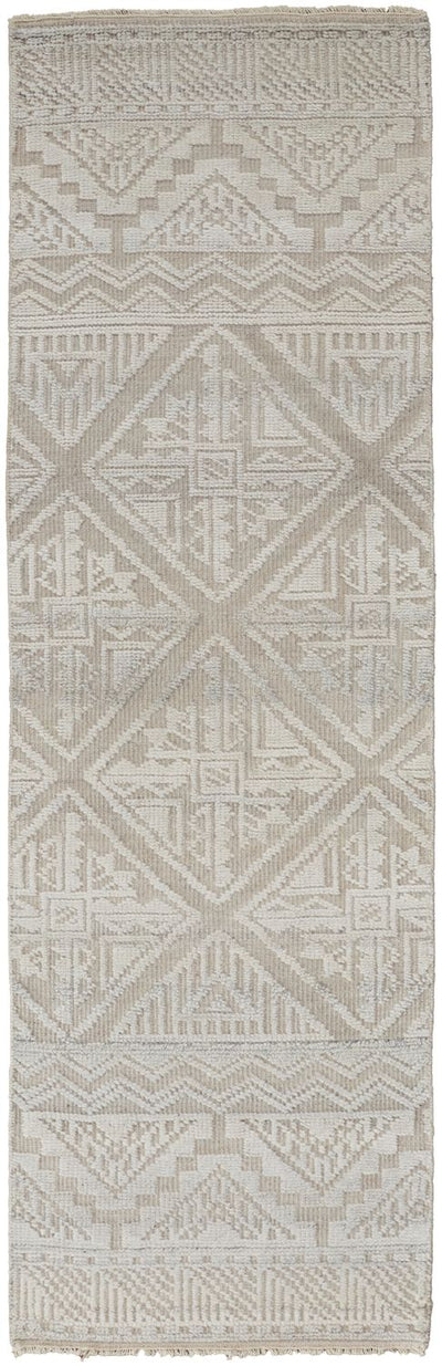 product image for Eckhart Hand Knotted Ivory and Tan Rug by BD Fine Flatshot Image 1 33