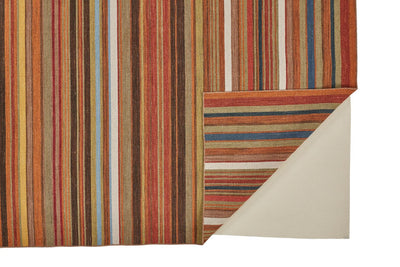 product image for Naida Flatweave Red and Brown Rug by BD Fine Fold Image 1 86