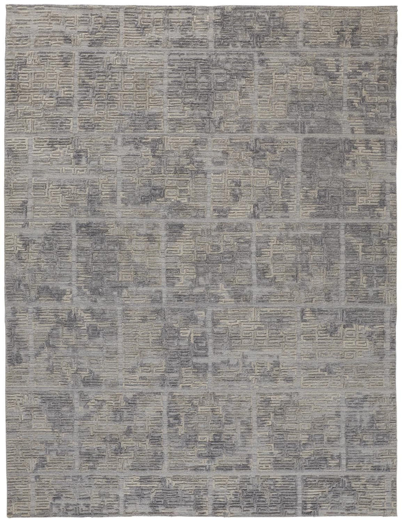 media image for Huntley Hand Woven Gray and Ivory Rug by BD Fine Flatshot Image 1 299