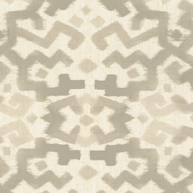 media image for Ikat Abstract Wallpaper in Cream Taupe 238