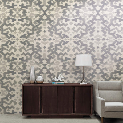 product image for Ikat Abstract Wallpaper in Grey White 86