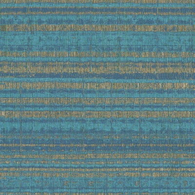 product image of Horizontal Striae Textured Multi Wallpaper in Blue Gold 510