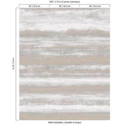 product image for Abstract Watercolor-Effect Textured Wall Mural in Cream White 43