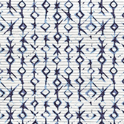 product image of Ikat Vibrant Wallpaper in Blue/Silver 533