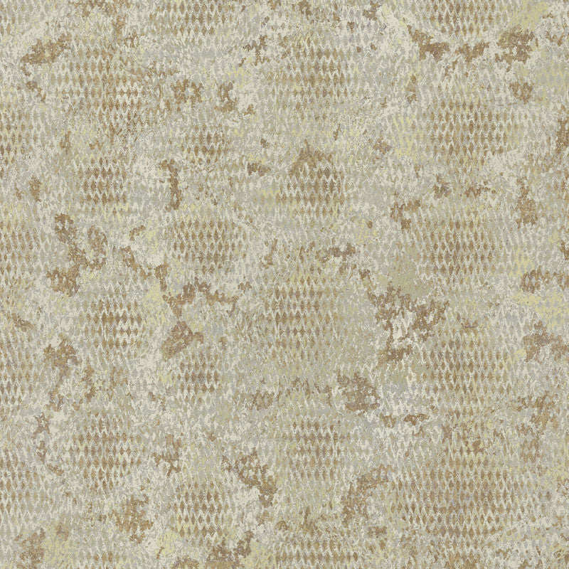 media image for Snakeskin Burnout on Cork Textural Wallpaper in Yellow Taupe 279