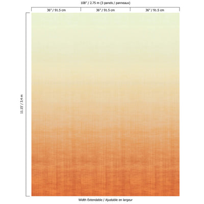 product image for Ombre Soft Blend Wall Mural in Pumpkin Orange 57