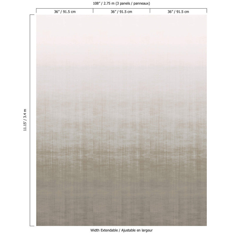 media image for Ombre Soft Blend Wall Mural in Soft Taupe 240