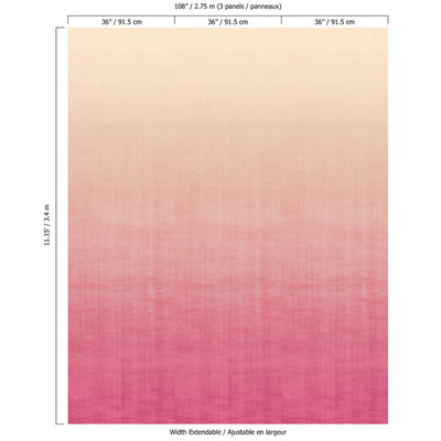 product image for Ombre Soft Blend Wall Mural in Pink/Red 37