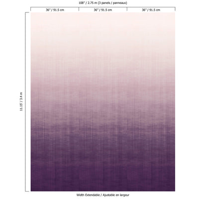 product image for Ombre Soft Blend Wall Mural in Plum 54