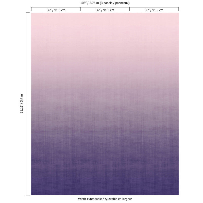 media image for Ombre Soft Blend Wall Mural in Violet 26